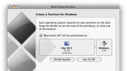 Installazione di Windows su Mac