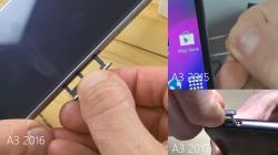 Otvorite poklopac Samsung Galaxy S3 pomoću usjeka Samsung A3 i uklonite stražnji poklopac